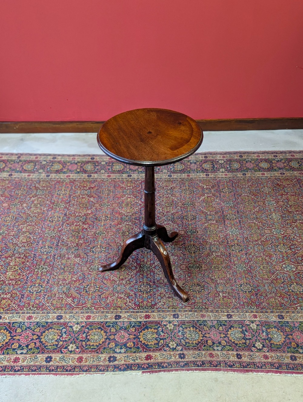 Antique Georgian Mahogany Pedestal Wine Table c.1820 View VII