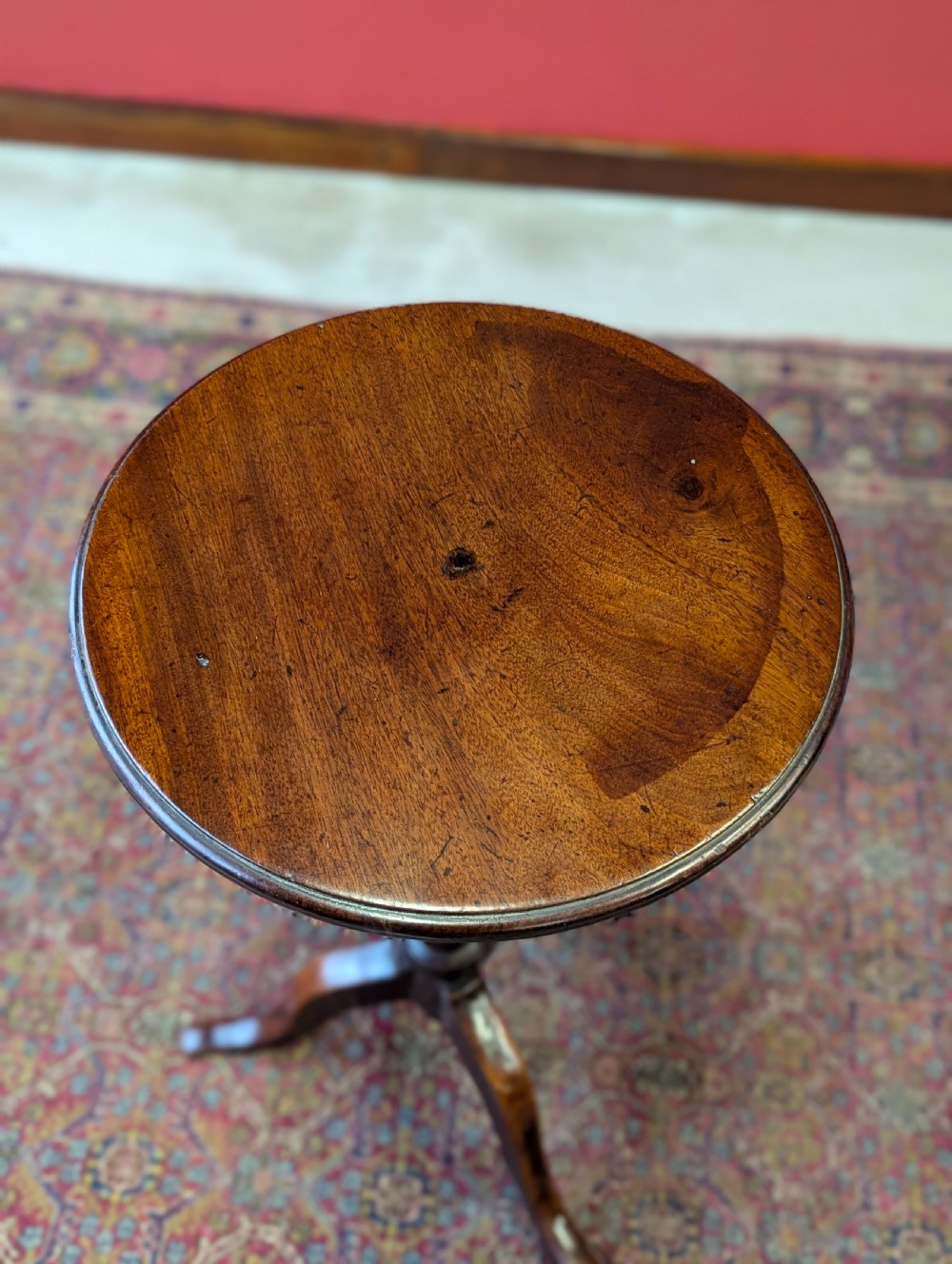 Antique Georgian Mahogany Pedestal Wine Table c.1820 View VIII