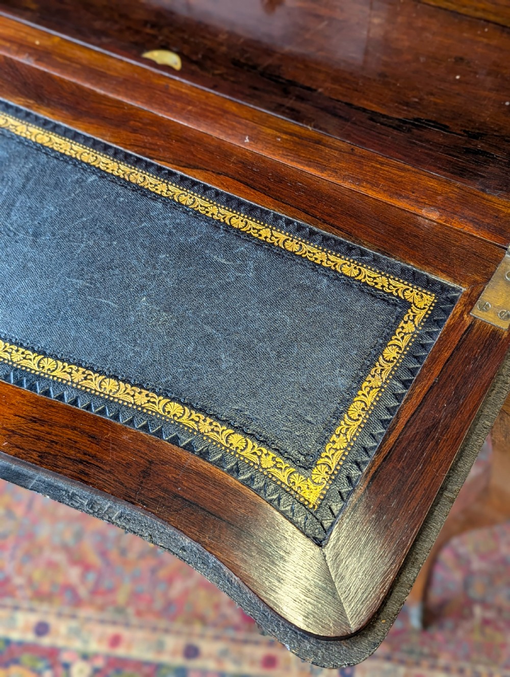 Antique 19th Century French Rosewood Marquetry Bureau de Dame Desk View V