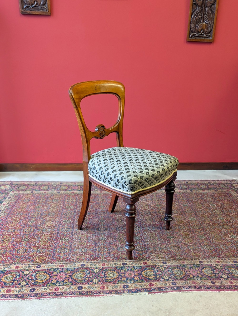 Pair of Antique Victorian Walnut Parlour Chairs View IX