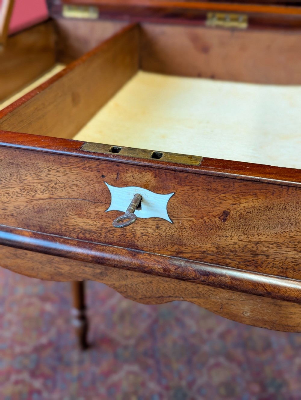 Antique Early Victorian Mahogany Work Table View IV