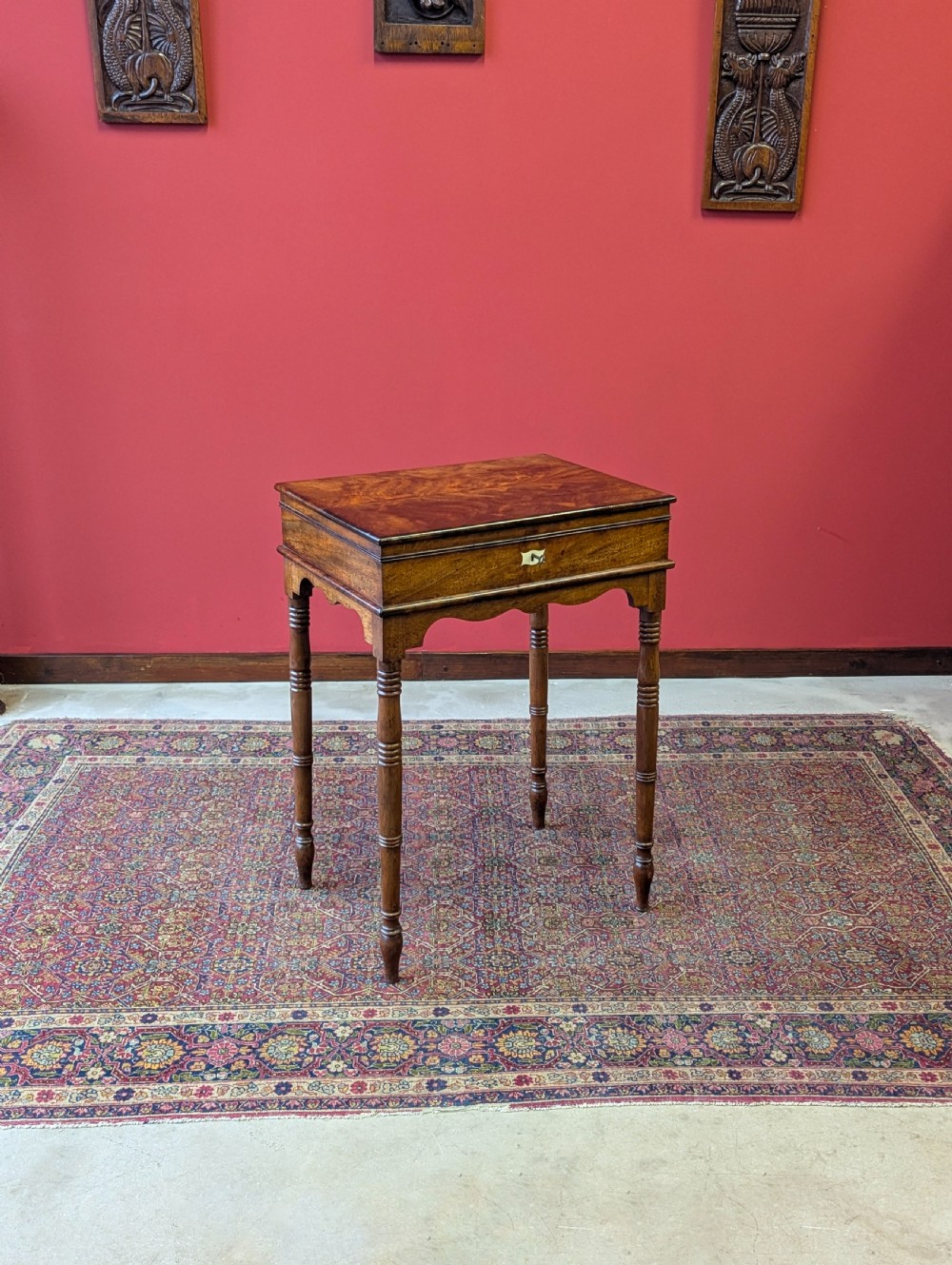 Antique Early Victorian Mahogany Work Table View VII