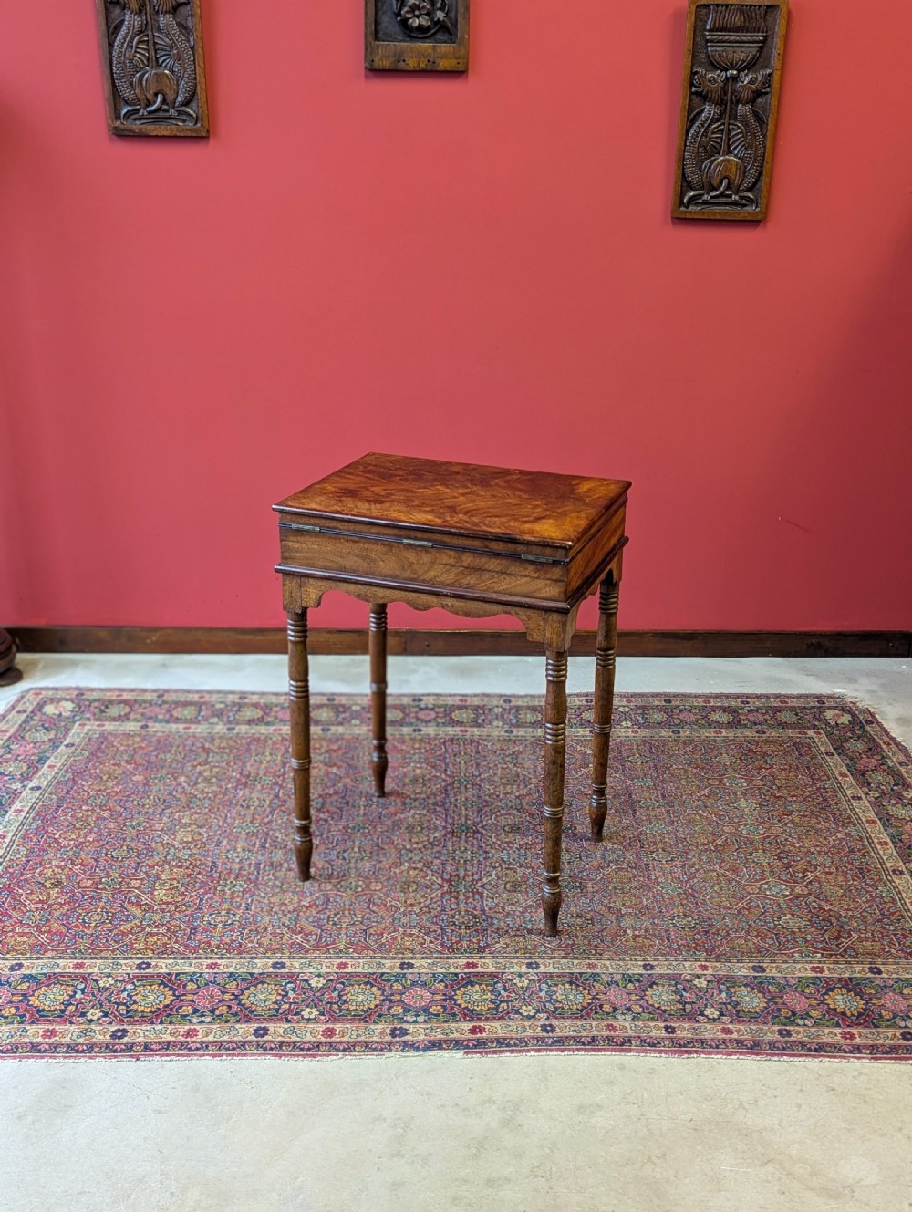 Antique Early Victorian Mahogany Work Table View X