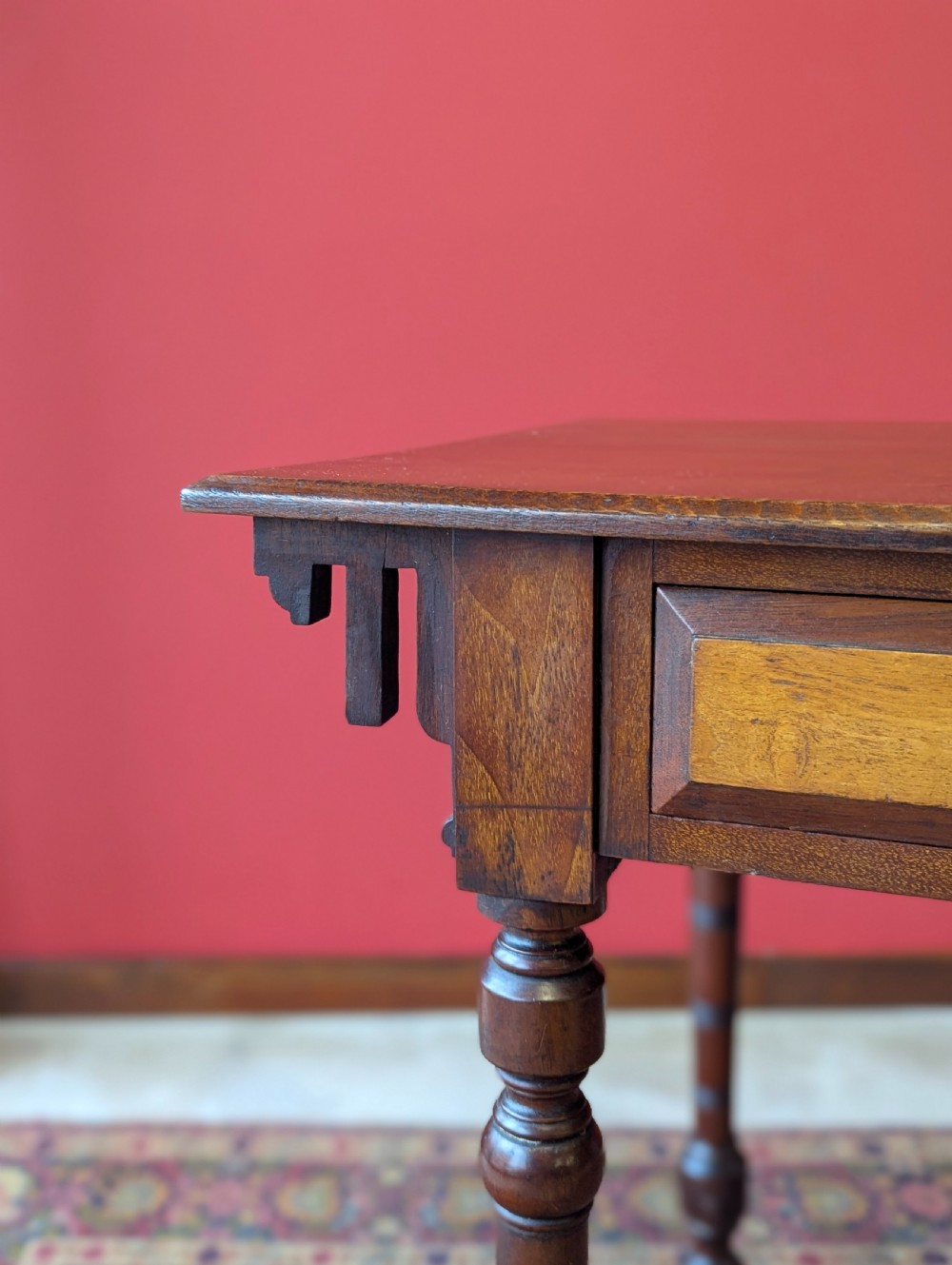 Antique Victorian Mahogany Writing Table Desk c.1880 View III