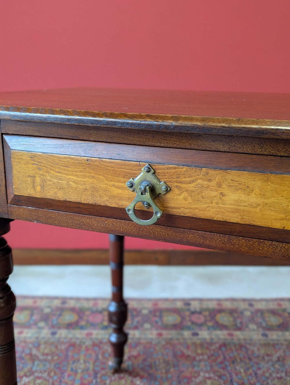 Antique Victorian Mahogany Writing Table Desk c.1880 View IV