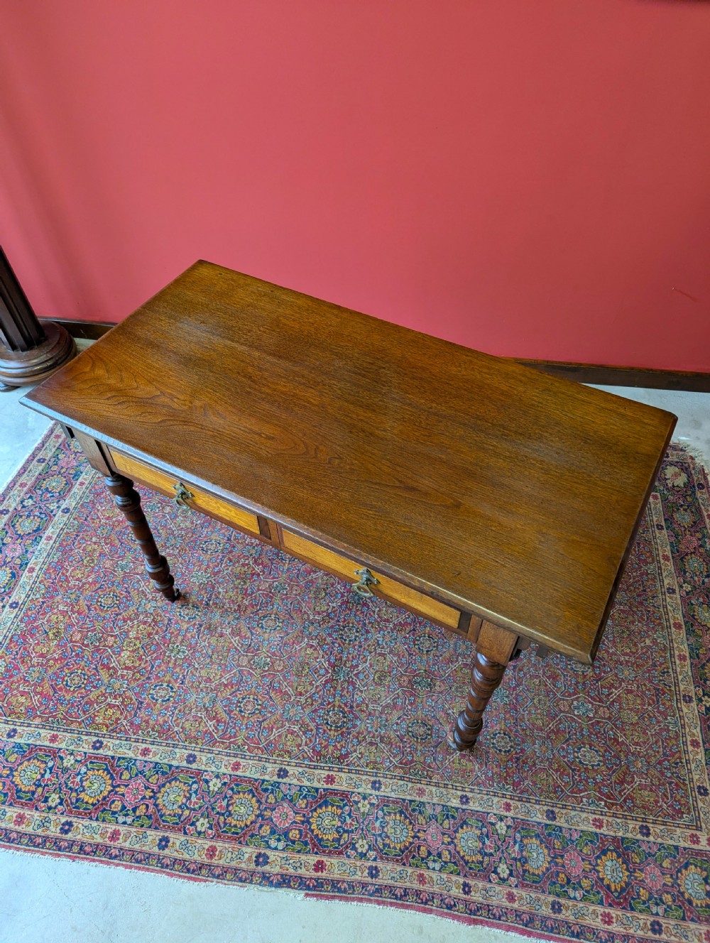 Antique Victorian Mahogany Writing Table Desk c.1880 View V