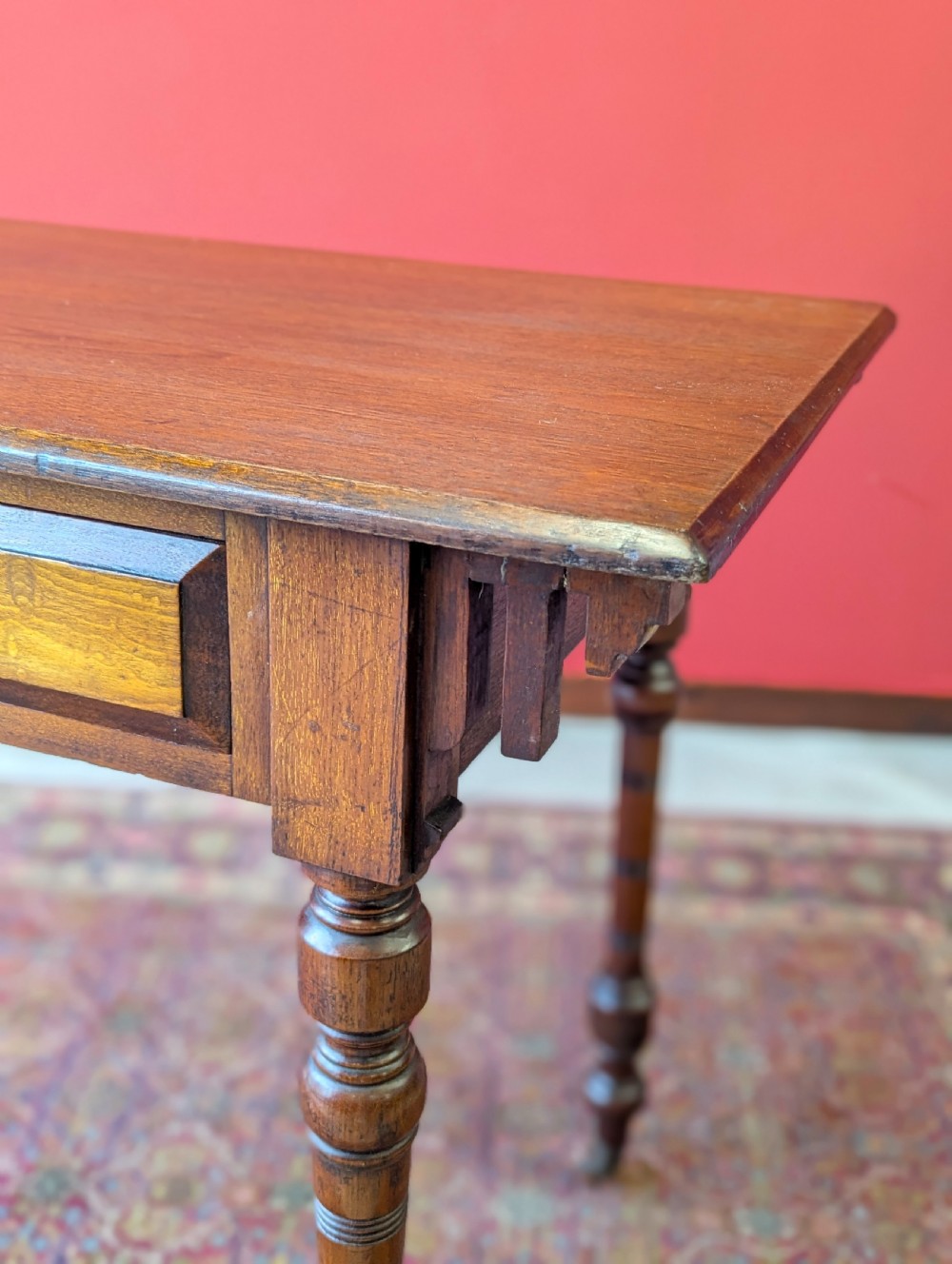 Antique Victorian Mahogany Writing Table Desk c.1880 View VII