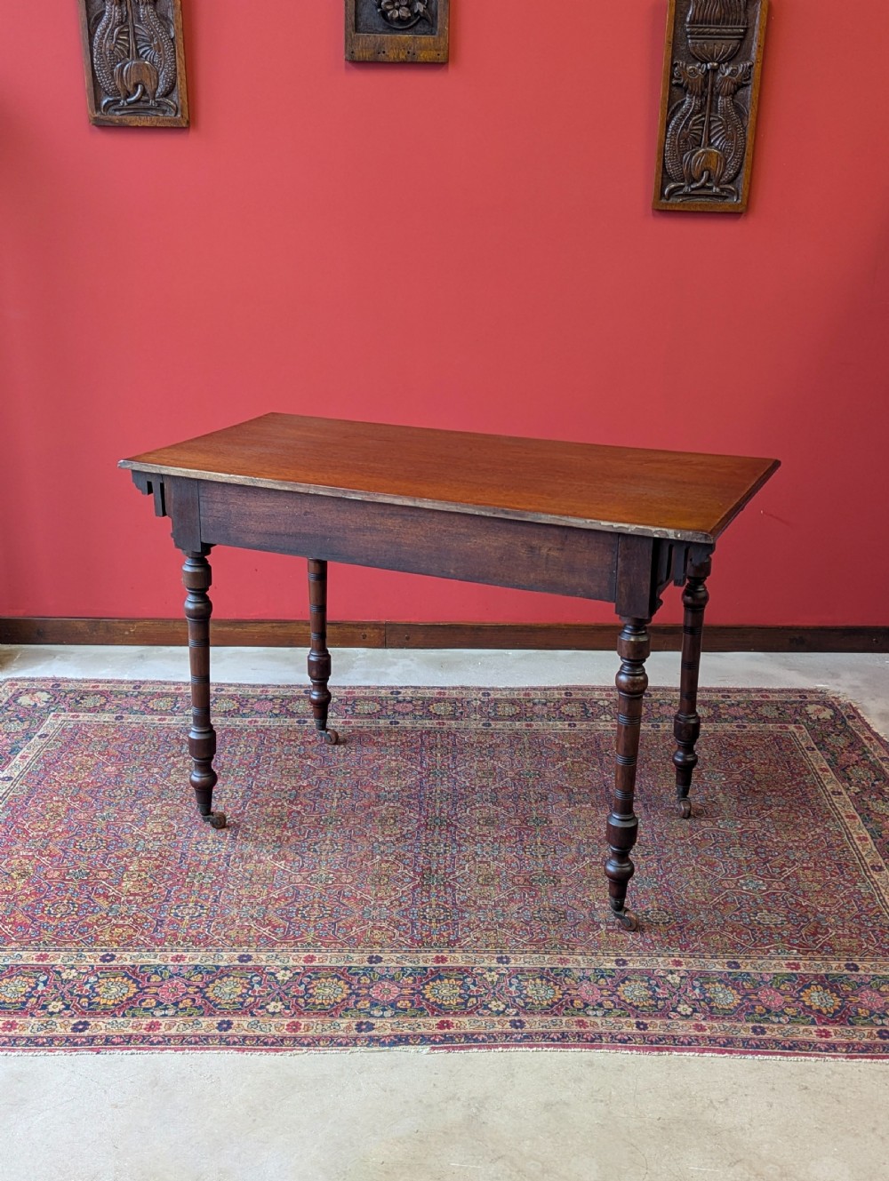 Antique Victorian Mahogany Writing Table Desk c.1880 View IX