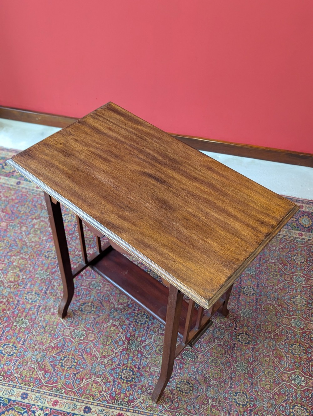 Antique Edwardian Mahogany Arts & Crafts Side Table c.1910 View IV