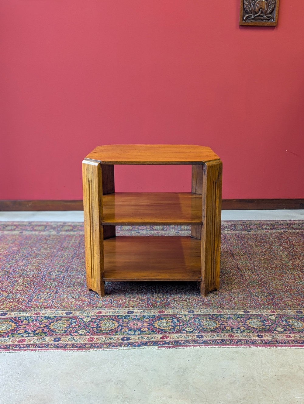 Antique Art Deco Walnut Book Table c.1920’s View II