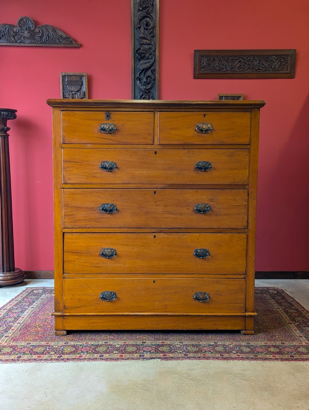 Antique Victorian Satinwood Chest of Drawers c.1880 View II
