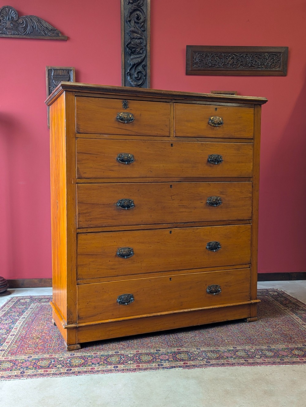 Antique Victorian Satinwood Chest of Drawers c.1880 View V