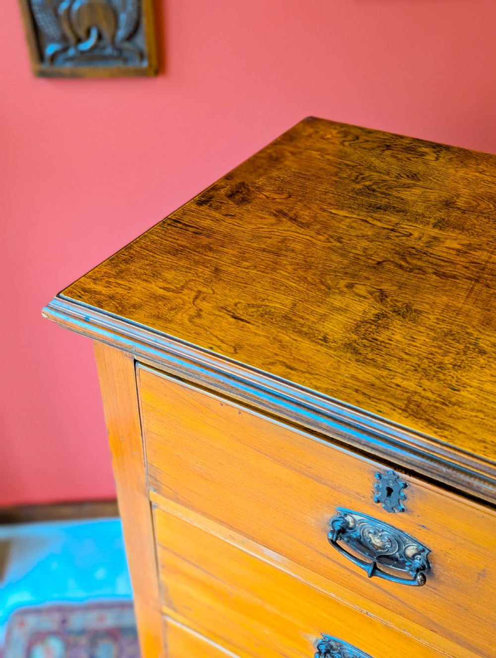 Antique Victorian Satinwood Chest of Drawers c.1880 View VI