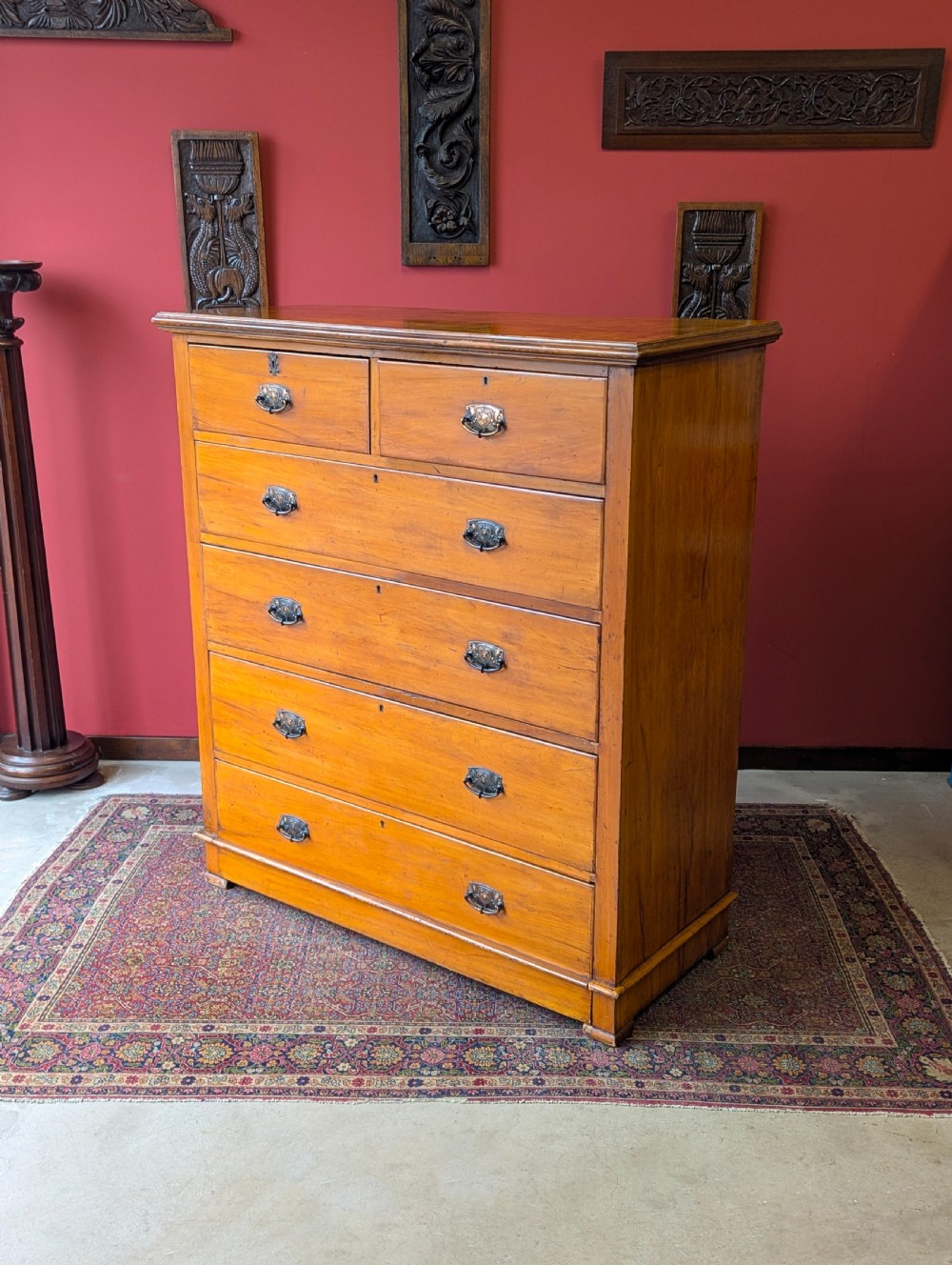 Antique Victorian Satinwood Chest of Drawers c.1880 View VII