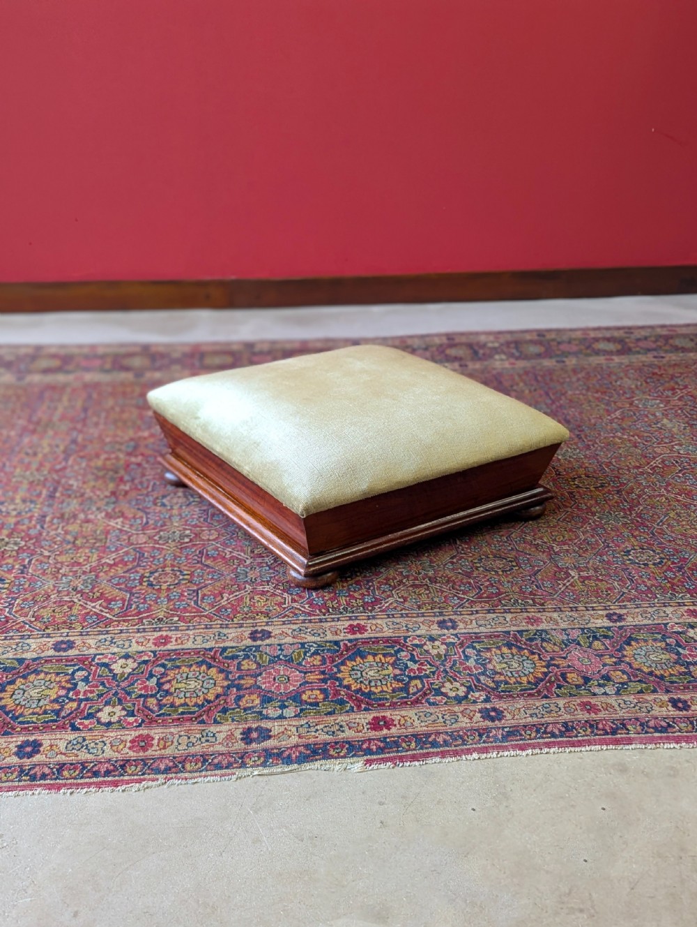 Antique Victorian Mahogany Footstool c.1880 View VII