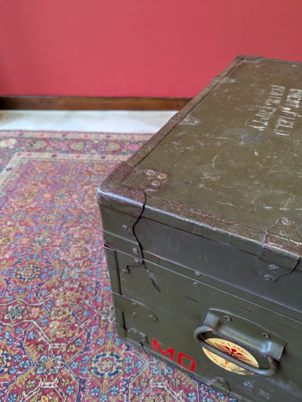 Vintage WWII U.S. Army Medical Department Field Chest by Stanley View IV