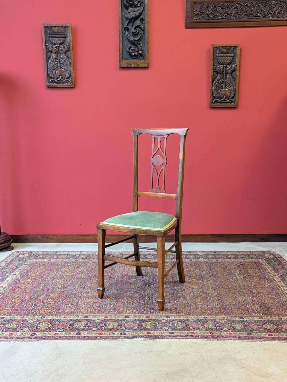 Antique Edwardian Art Nouveau Mahogany Side Chair c.1910

