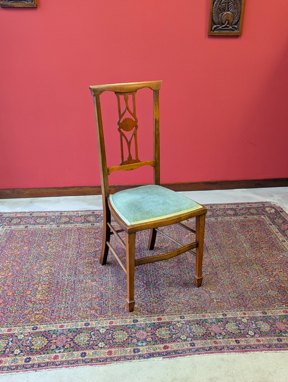 Antique Edwardian Art Nouveau Mahogany Side Chair c.1910
 View VII