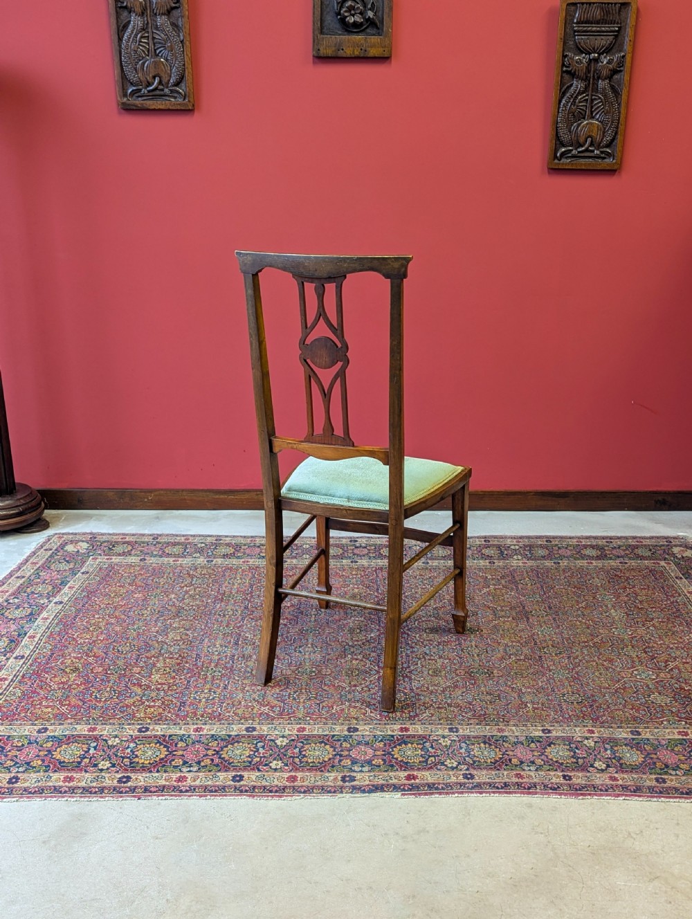 Antique Edwardian Art Nouveau Mahogany Side Chair c.1910
 View VIII