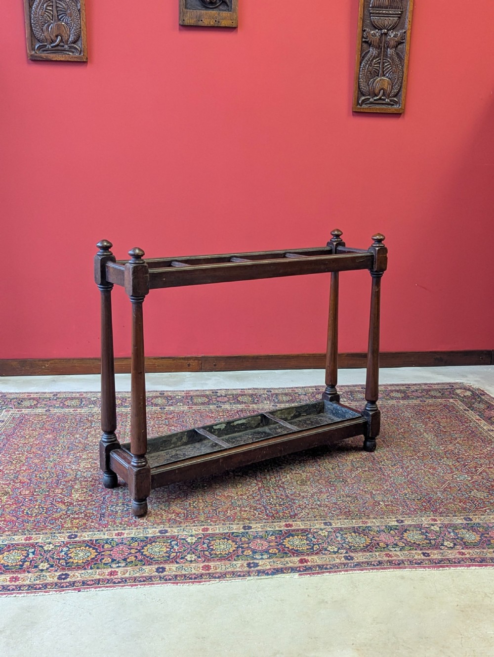 Antique Late Victorian Mahogany Country House Stick Stand c.1890 View VIII