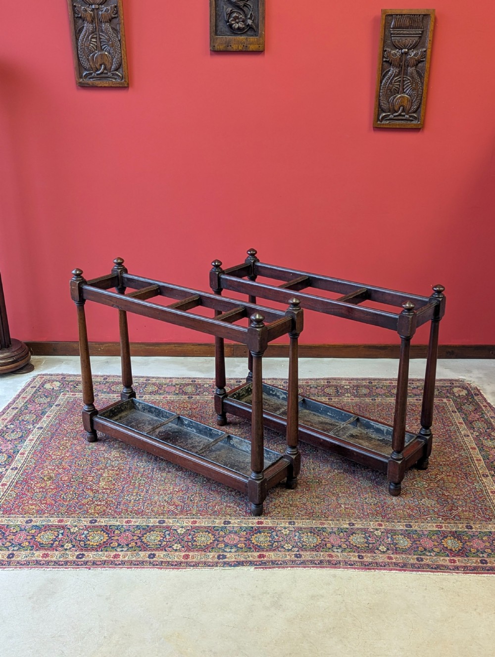 Antique Late Victorian Mahogany Country House Stick Stand c.1890 View IX