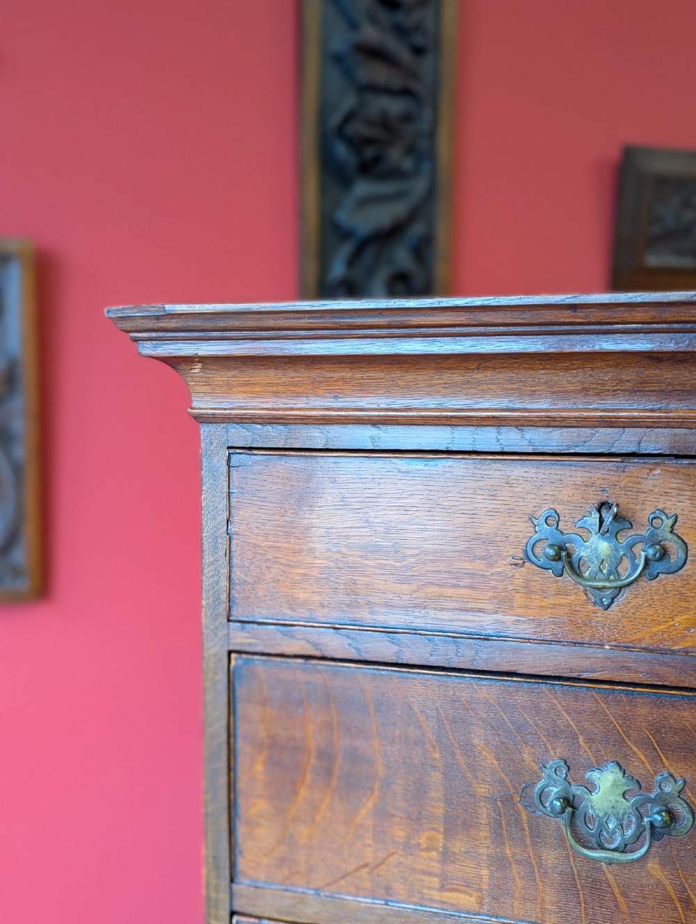 Antique Georgian Oak Chest on Chest c.1780 View V