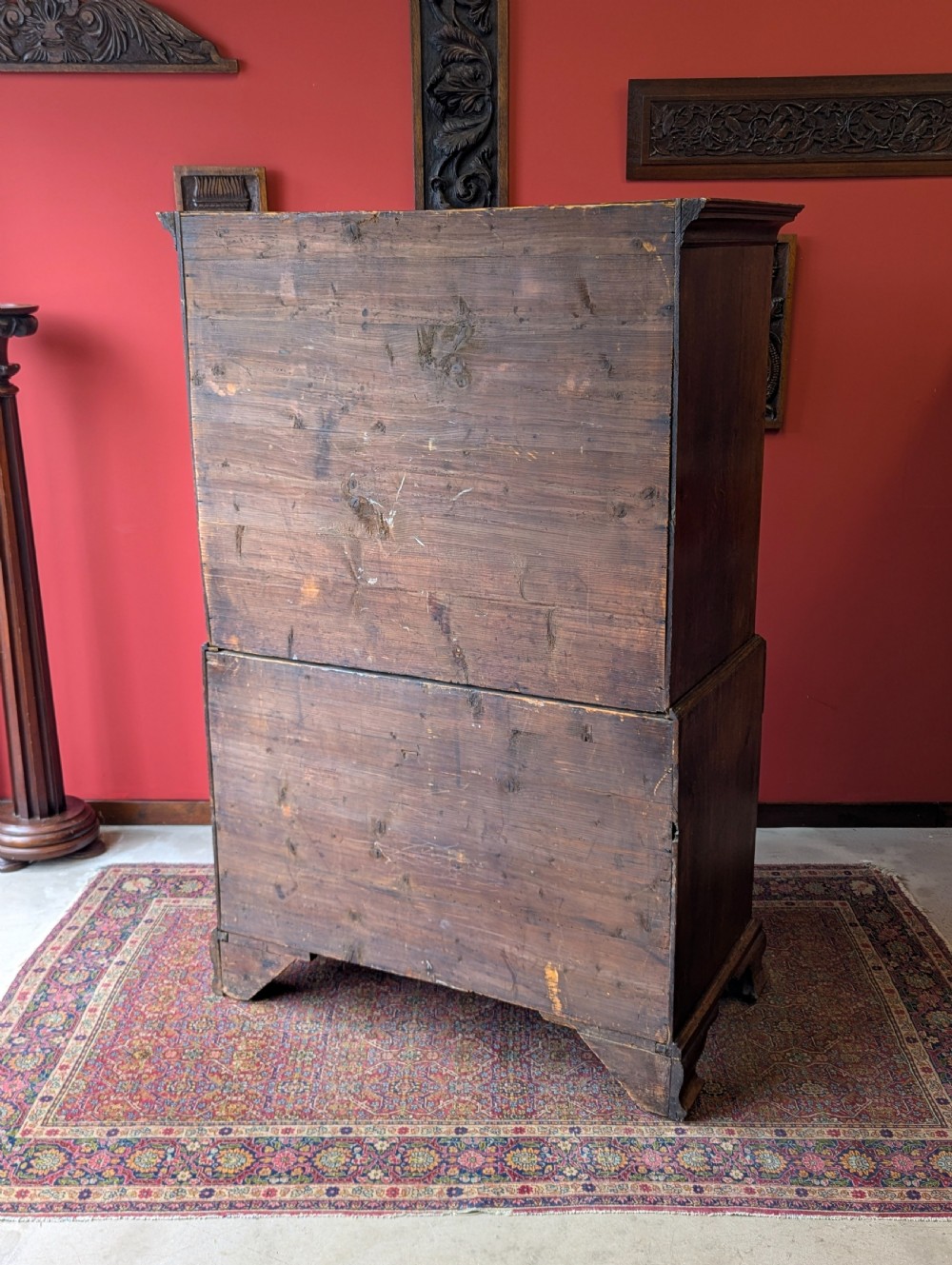Antique Georgian Oak Chest on Chest c.1780 View X