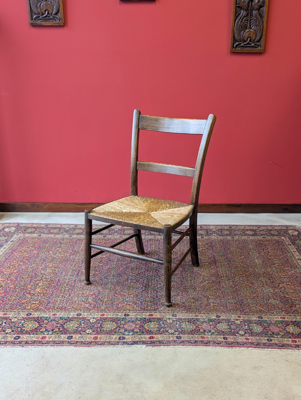 Antique Arts and Crafts Oak Side Chair c.1890