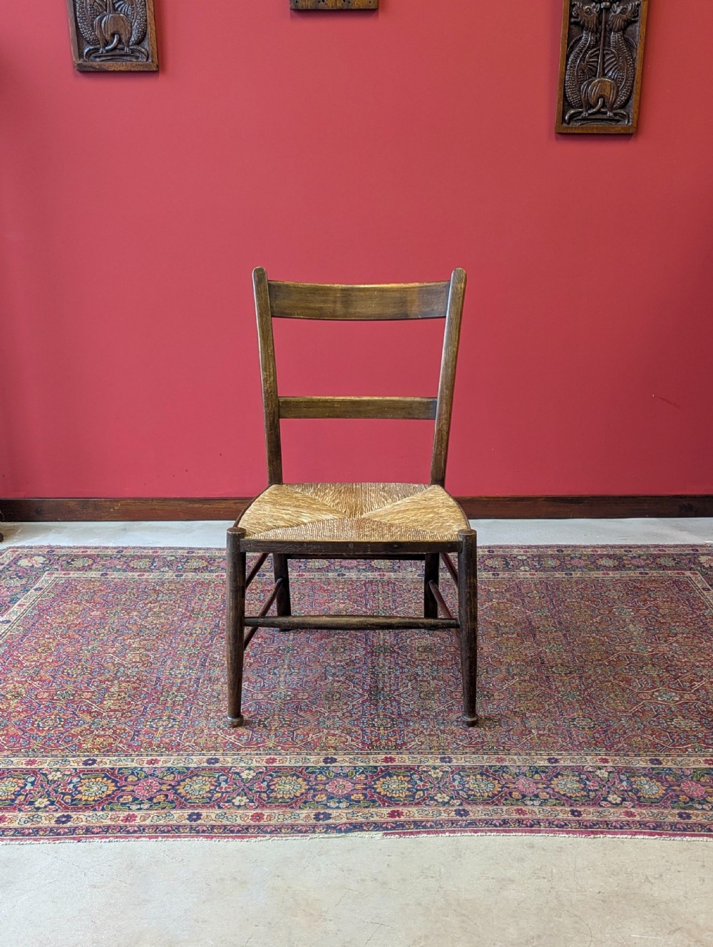 Antique Arts and Crafts Oak Side Chair c.1890 View II