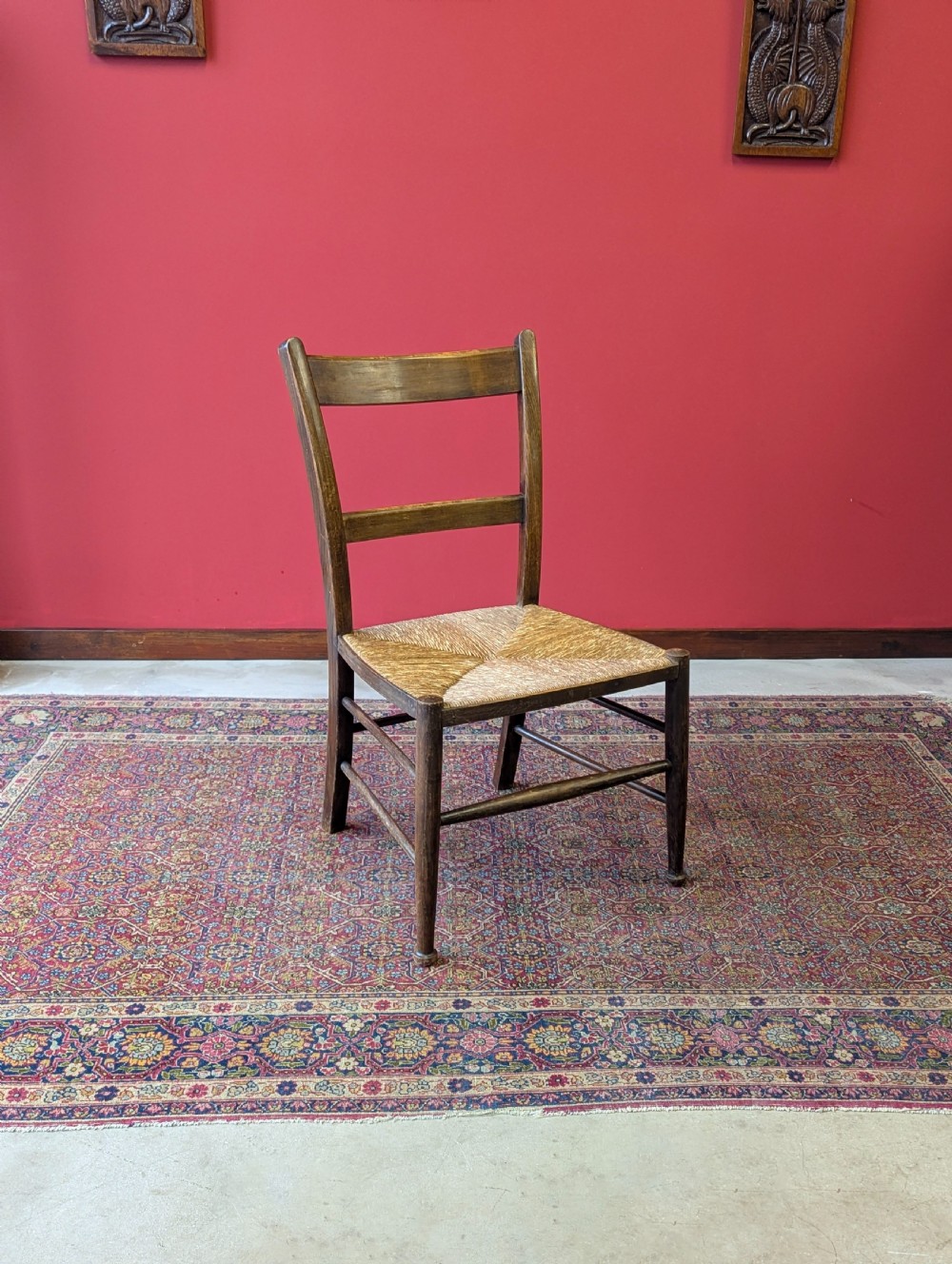 Antique Arts and Crafts Oak Side Chair c.1890 View III