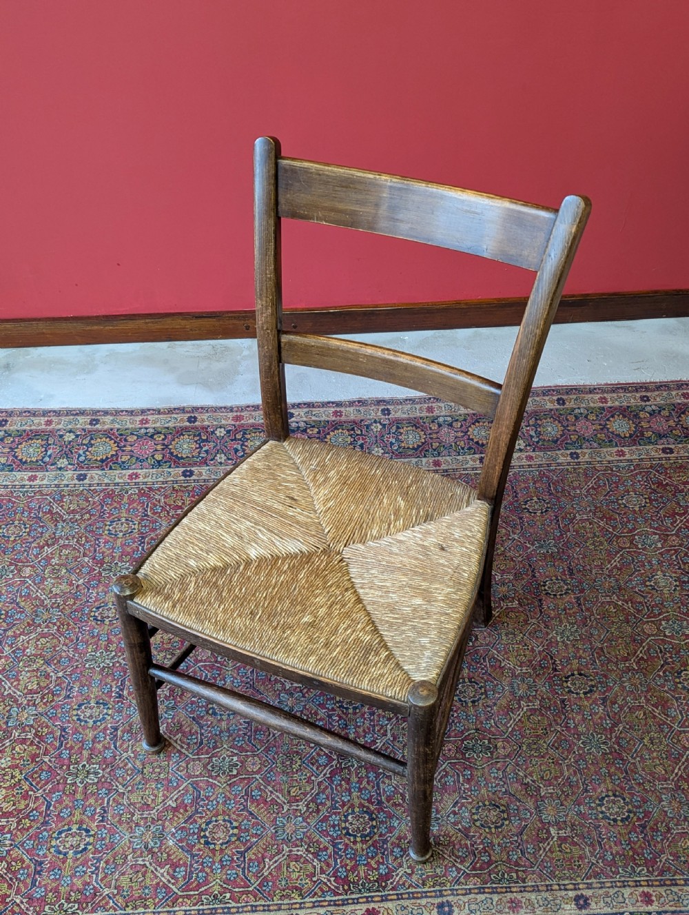 Antique Arts and Crafts Oak Side Chair c.1890 View V