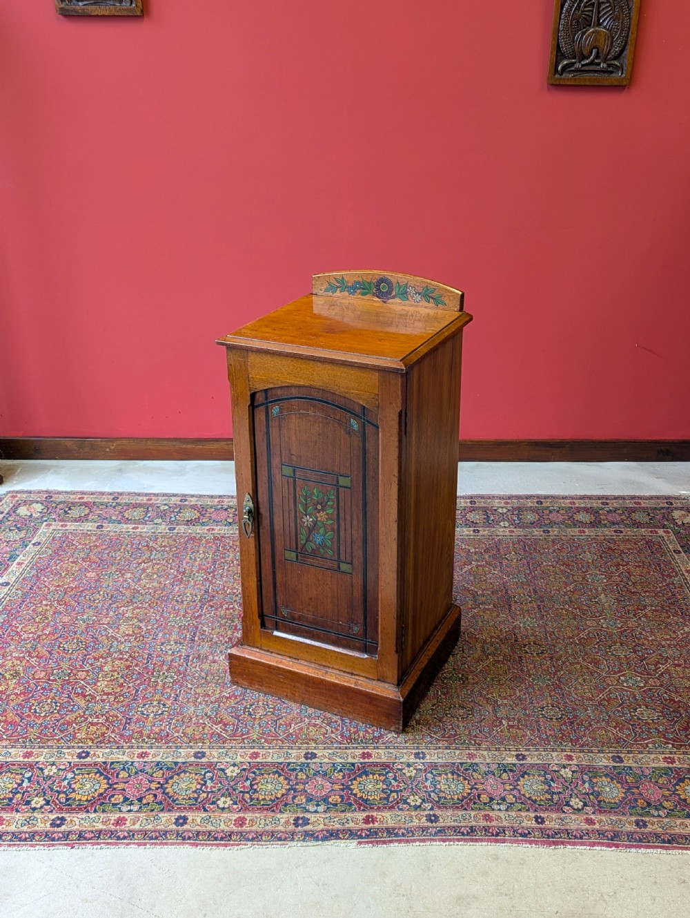 Antique Early 20th Century Art Nouveau Stained Pine Cabinet c.1905