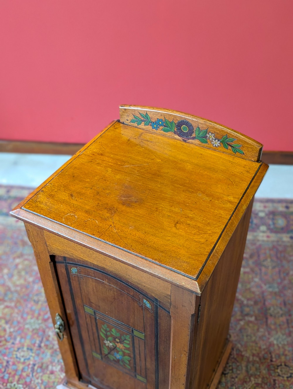 Antique Early 20th Century Art Nouveau Stained Pine Cabinet c.1905 View VIII
