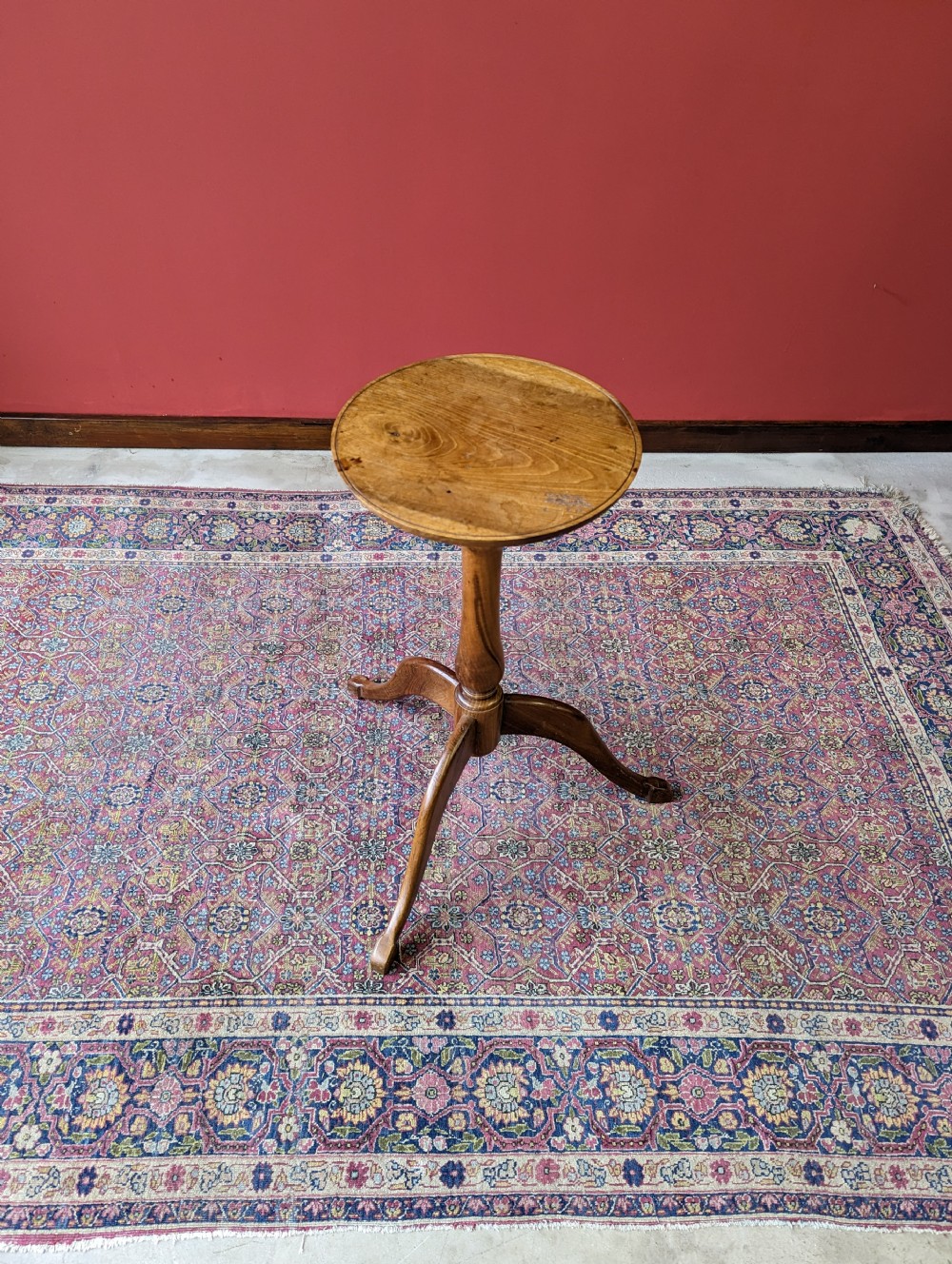 Antique Georgian Oak Tripod Wine Table c.1820 View III