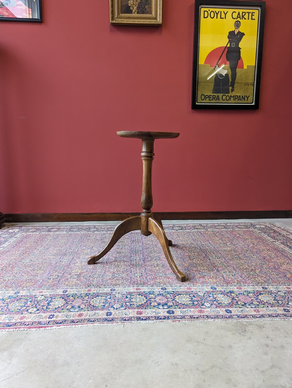 Antique Georgian Oak Tripod Wine Table c.1820 View IV