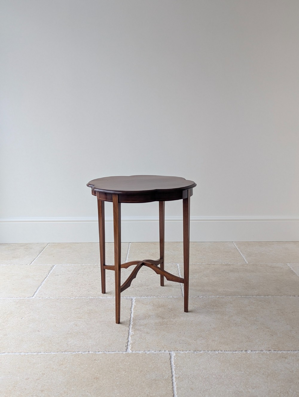 Antique Edwardian Mahogany Quatrefoil Occasional Table c.1905 View III