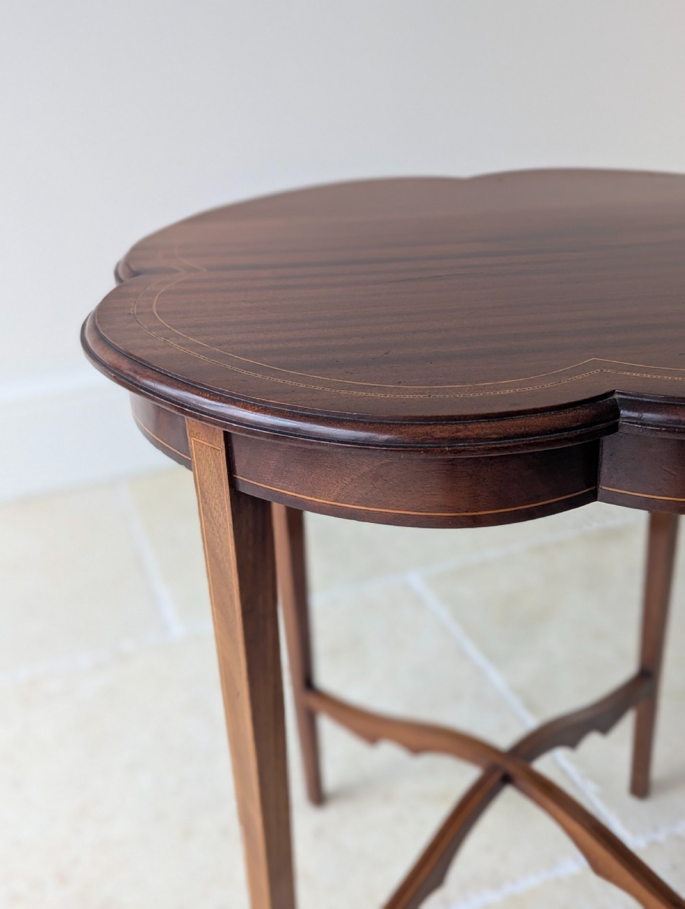 Antique Edwardian Mahogany Quatrefoil Occasional Table c.1905 View VI