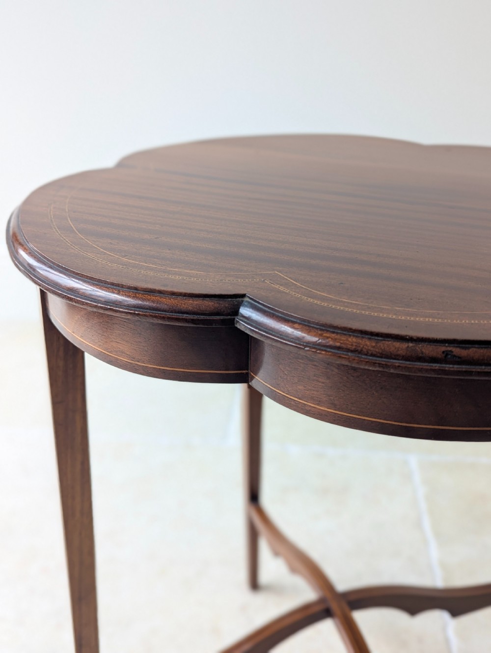Antique Edwardian Mahogany Quatrefoil Occasional Table c.1905 View VII