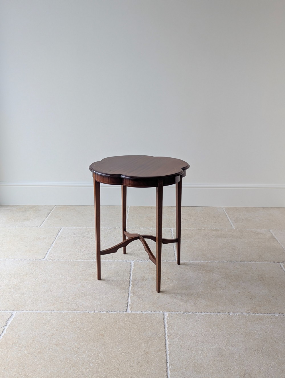 Antique Edwardian Mahogany Quatrefoil Occasional Table c.1905 View XIII