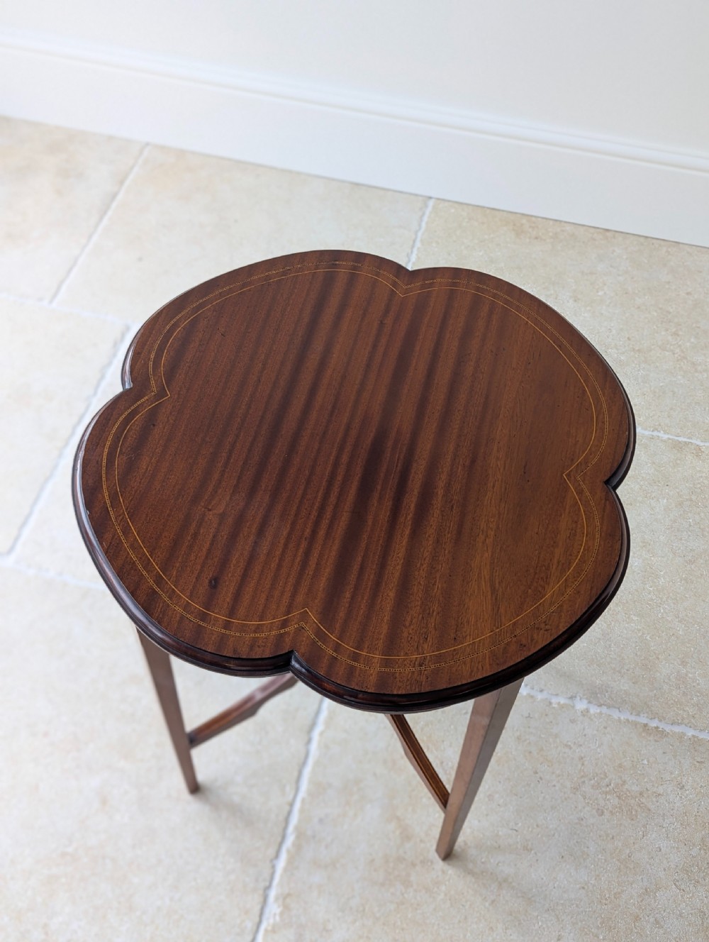 Antique Edwardian Mahogany Quatrefoil Occasional Table c.1905 View XIV