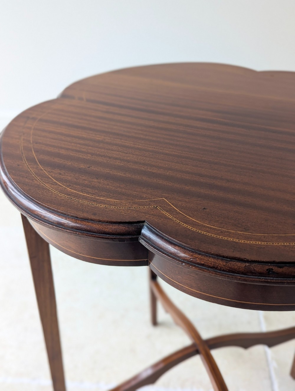 Antique Edwardian Mahogany Quatrefoil Occasional Table c.1905 View XV