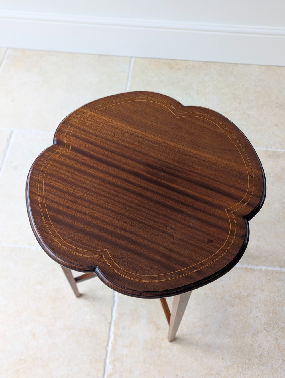 Antique Edwardian Mahogany Quatrefoil Occasional Table c.1905 View XVI