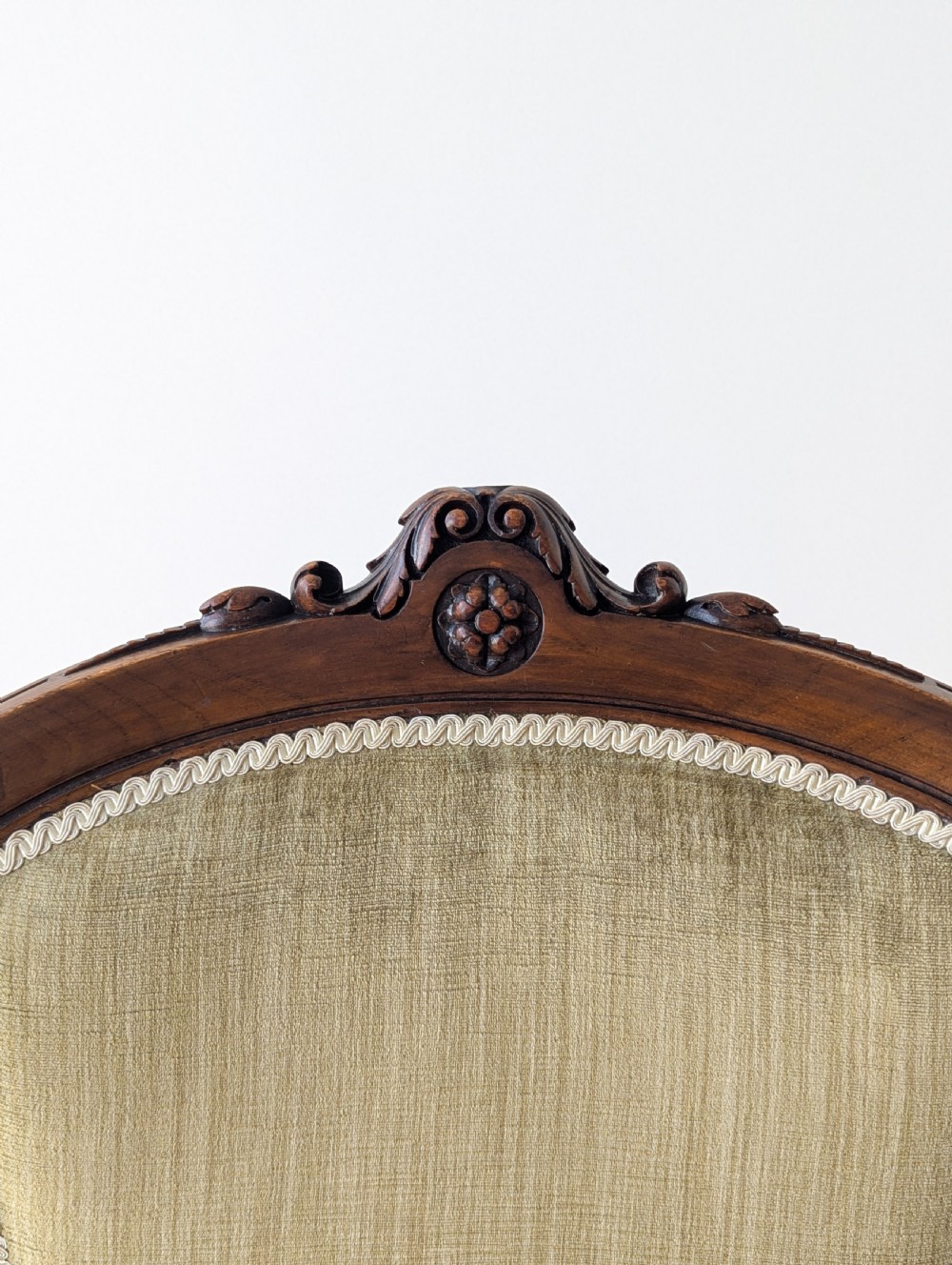 Antique Victorian Walnut Low Bedroom Chair c.1870 View III