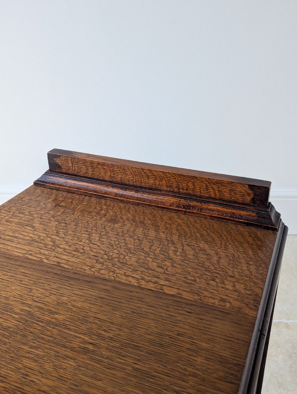 Antique Edwardian Arts & Crafts Oak Bedside Cabinet c.1910 View VII