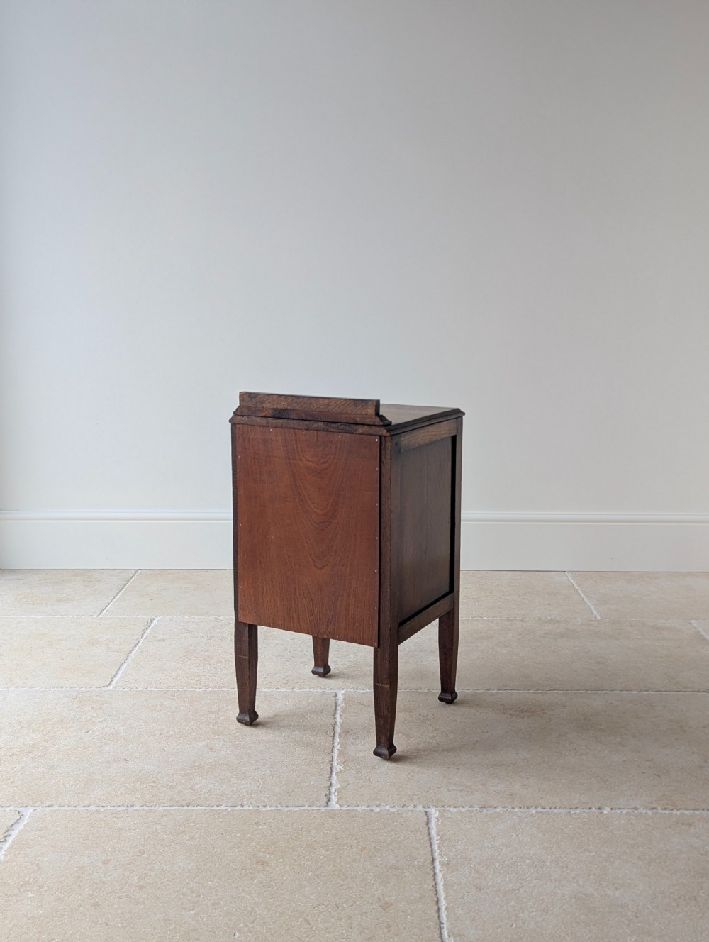 Antique Edwardian Arts & Crafts Oak Bedside Cabinet c.1910 View XI