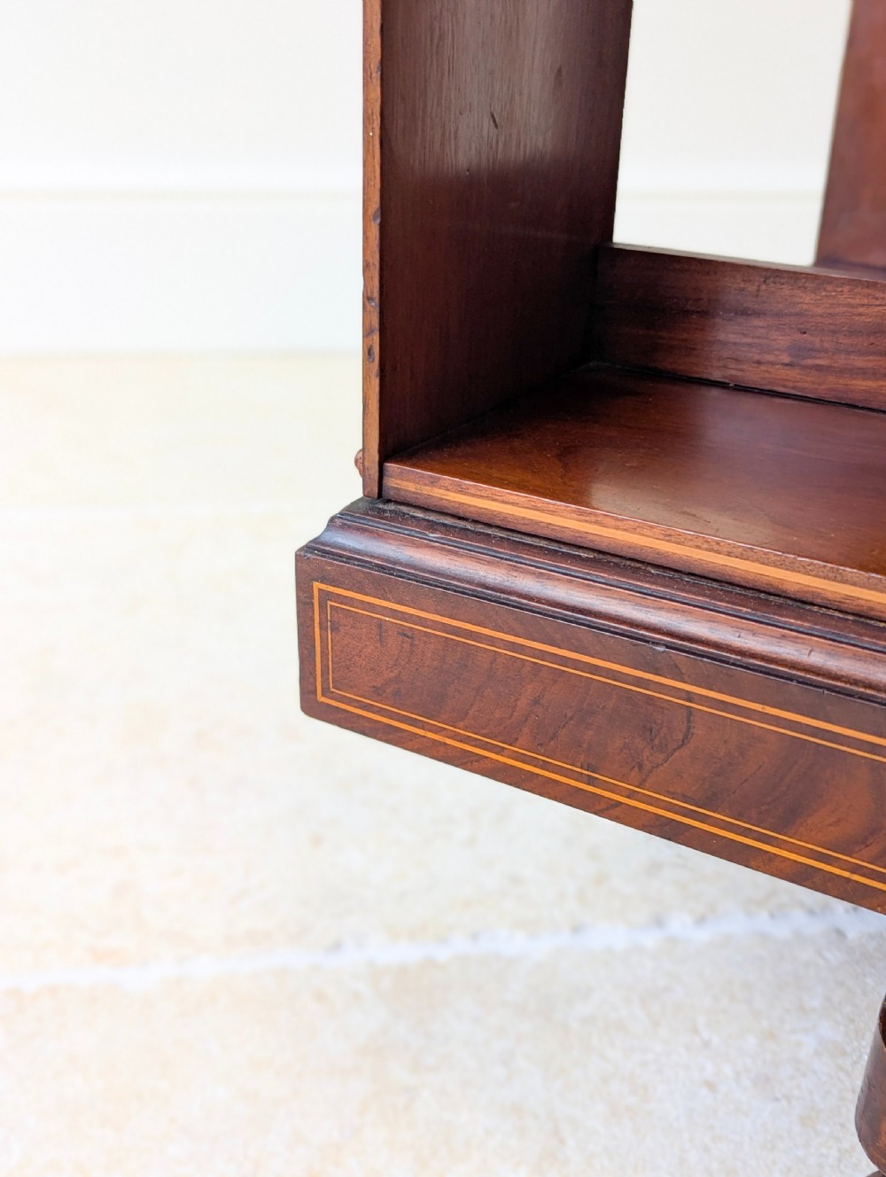 Antique Edwardian Inlaid Mahogany Revolving Bookcase c.1910 View XV