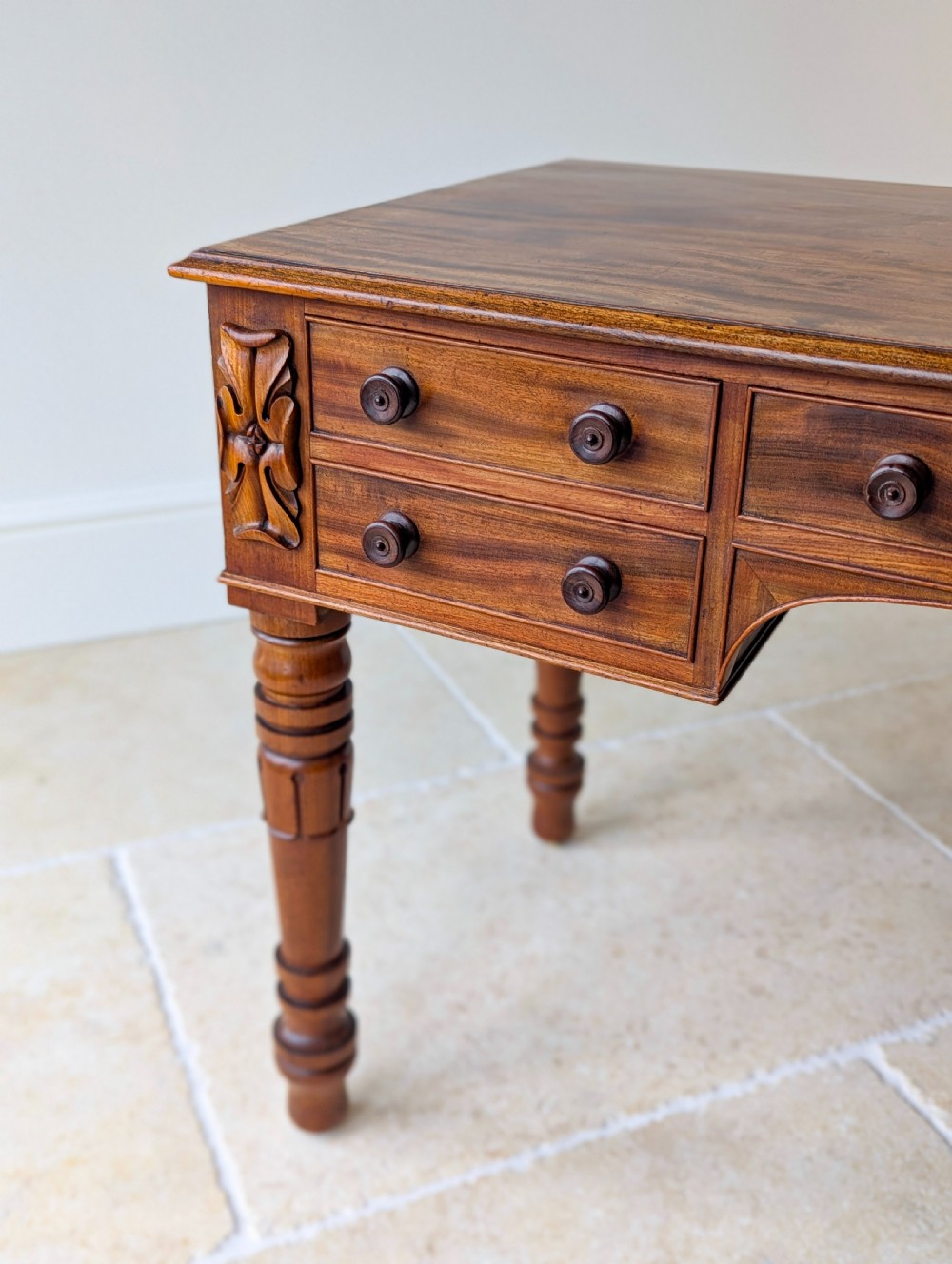 Antique William IV Mahogany Writing Table c.1835 View VI