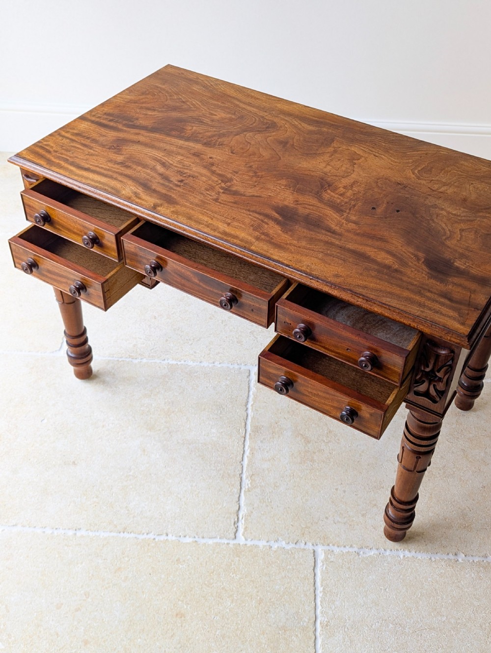 Antique William IV Mahogany Writing Table c.1835 View IX