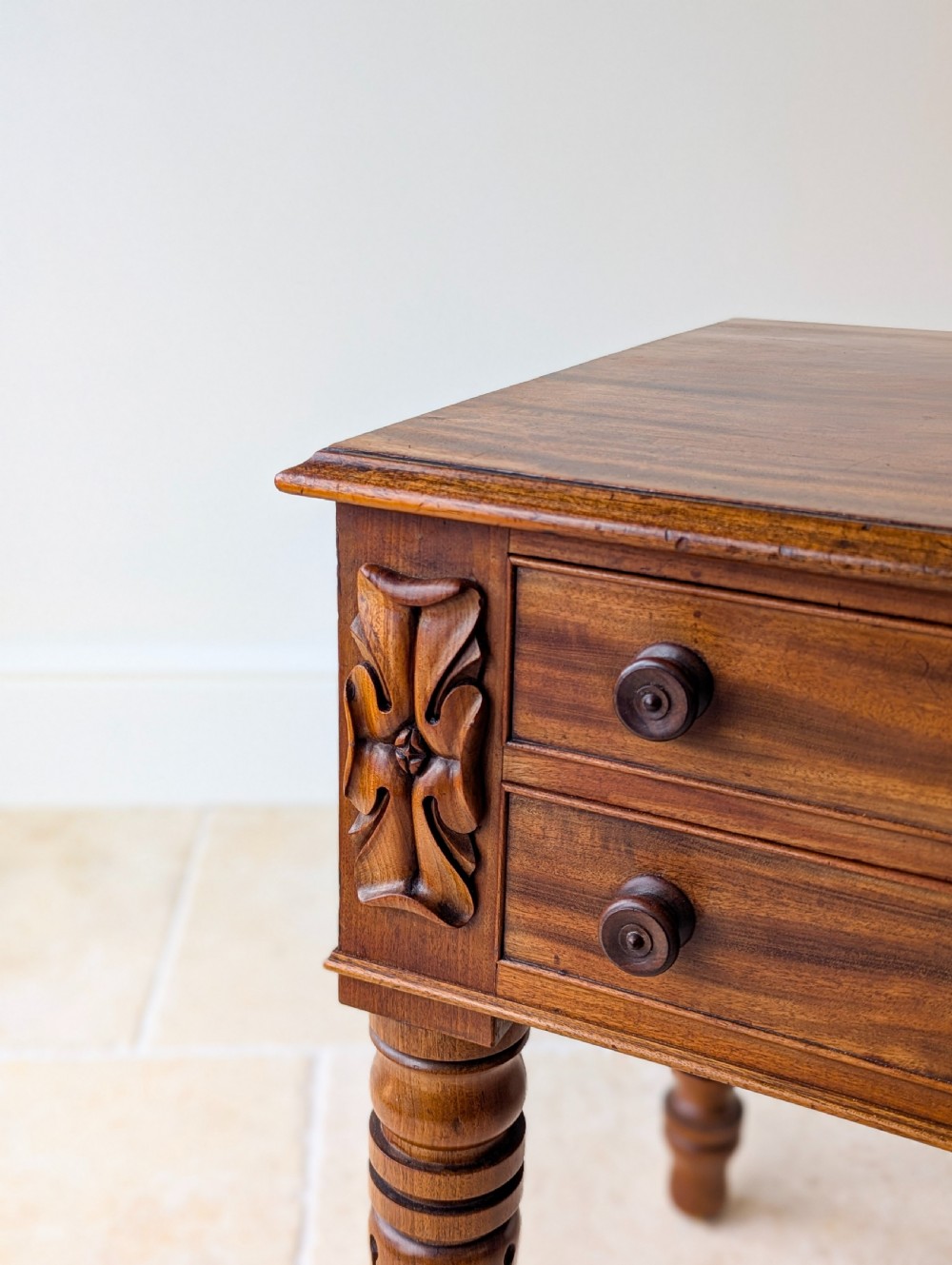 Antique William IV Mahogany Writing Table c.1835 View XI