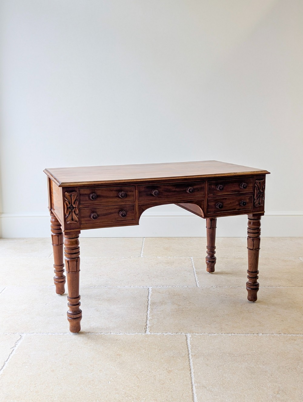 Antique William IV Mahogany Writing Table c.1835 View XII